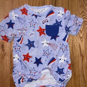 Little Sleepies Short Sleeve Tee - Blue and Red
